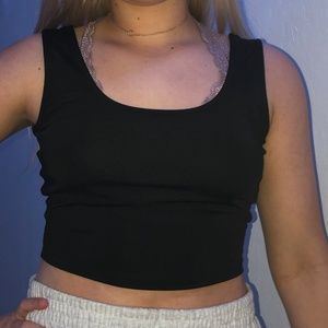 jennyfer black cropped tank top